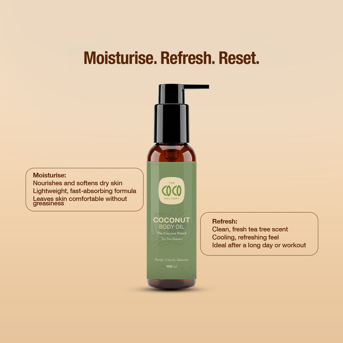 Body Oil – Virgin Coconut Oil + Tea Tree