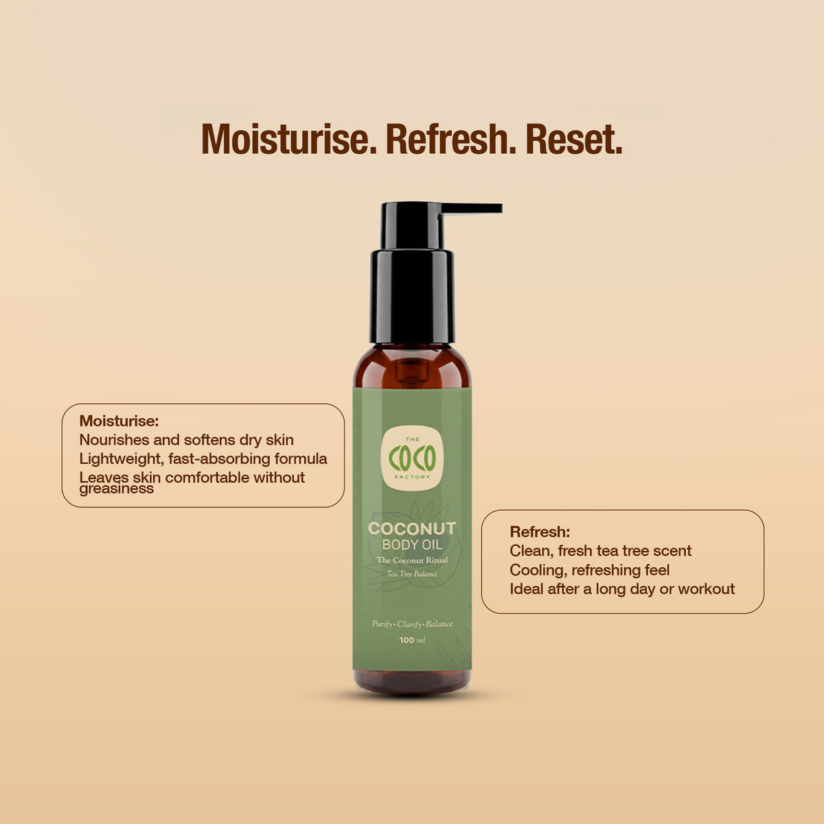 Body Oil – Virgin Coconut Oil + Tea Tree