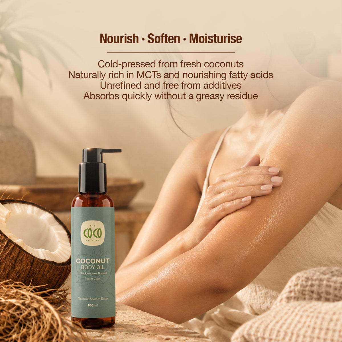Body Oil – Virgin Coconut Oil + Vetiver