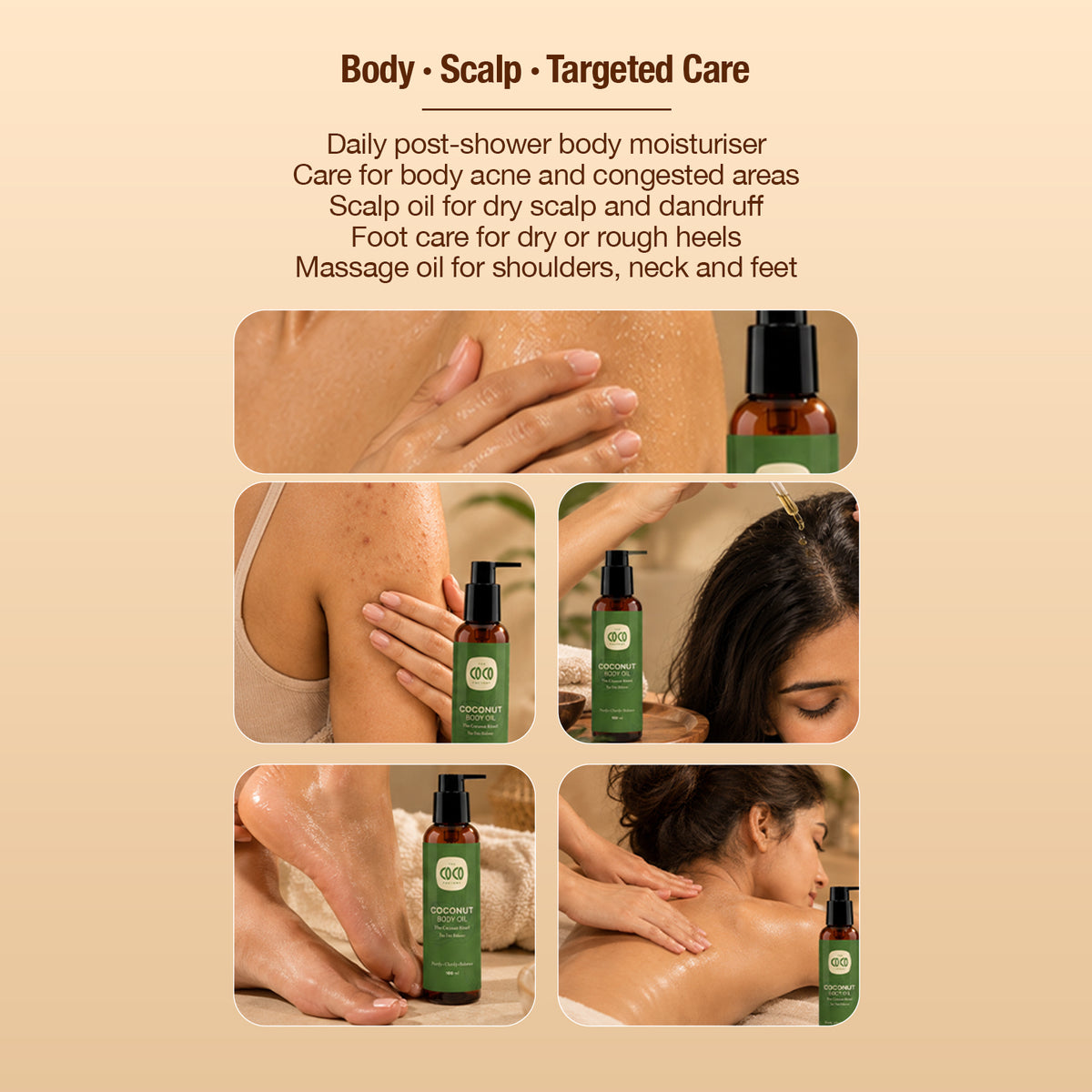 Body Oil – Virgin Coconut Oil + Tea Tree
