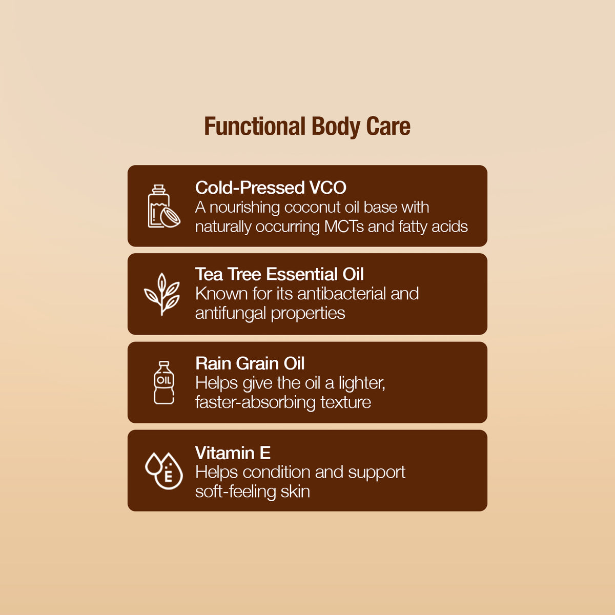 Body Oil – Virgin Coconut Oil + Tea Tree