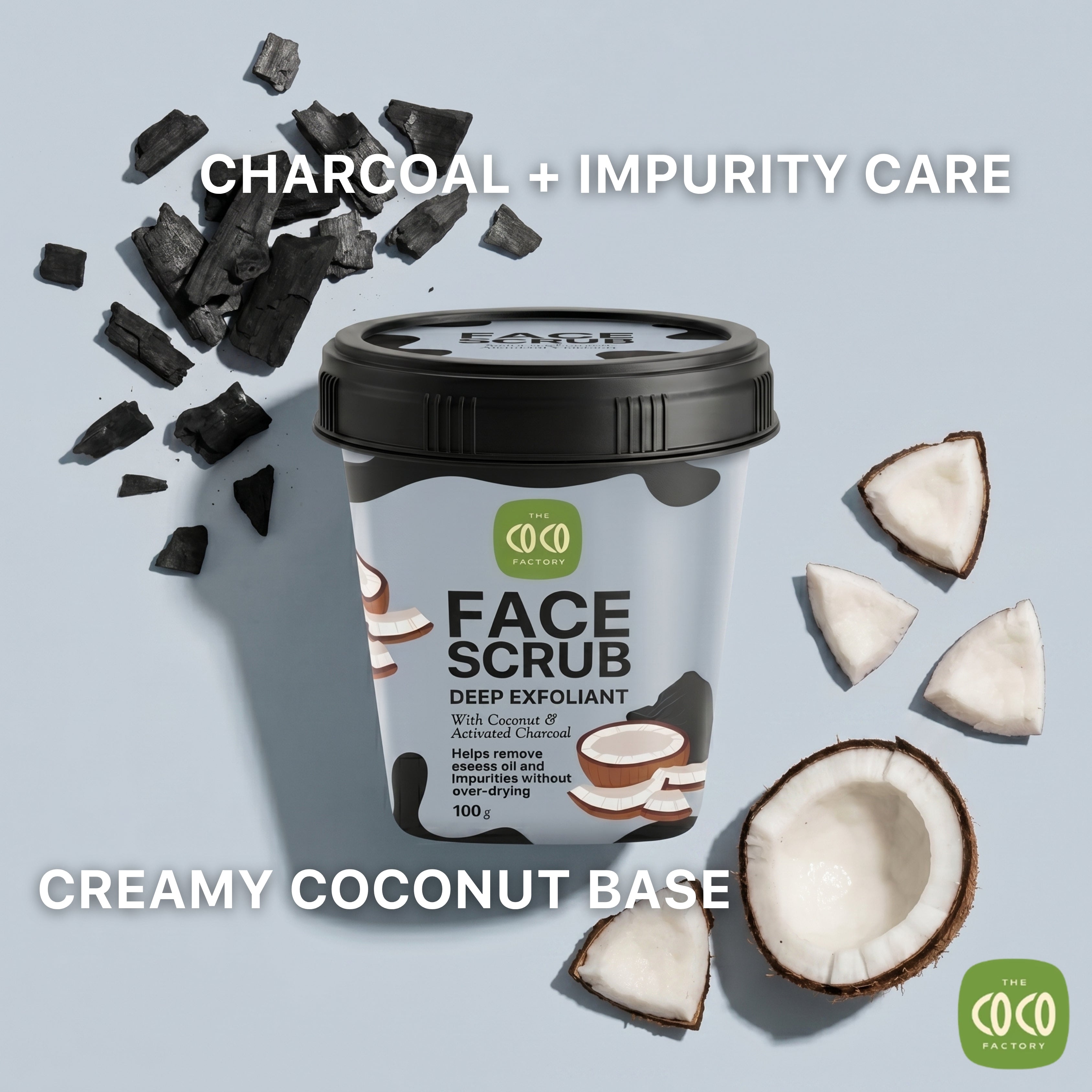 Coconut Charcoal Face Scrub