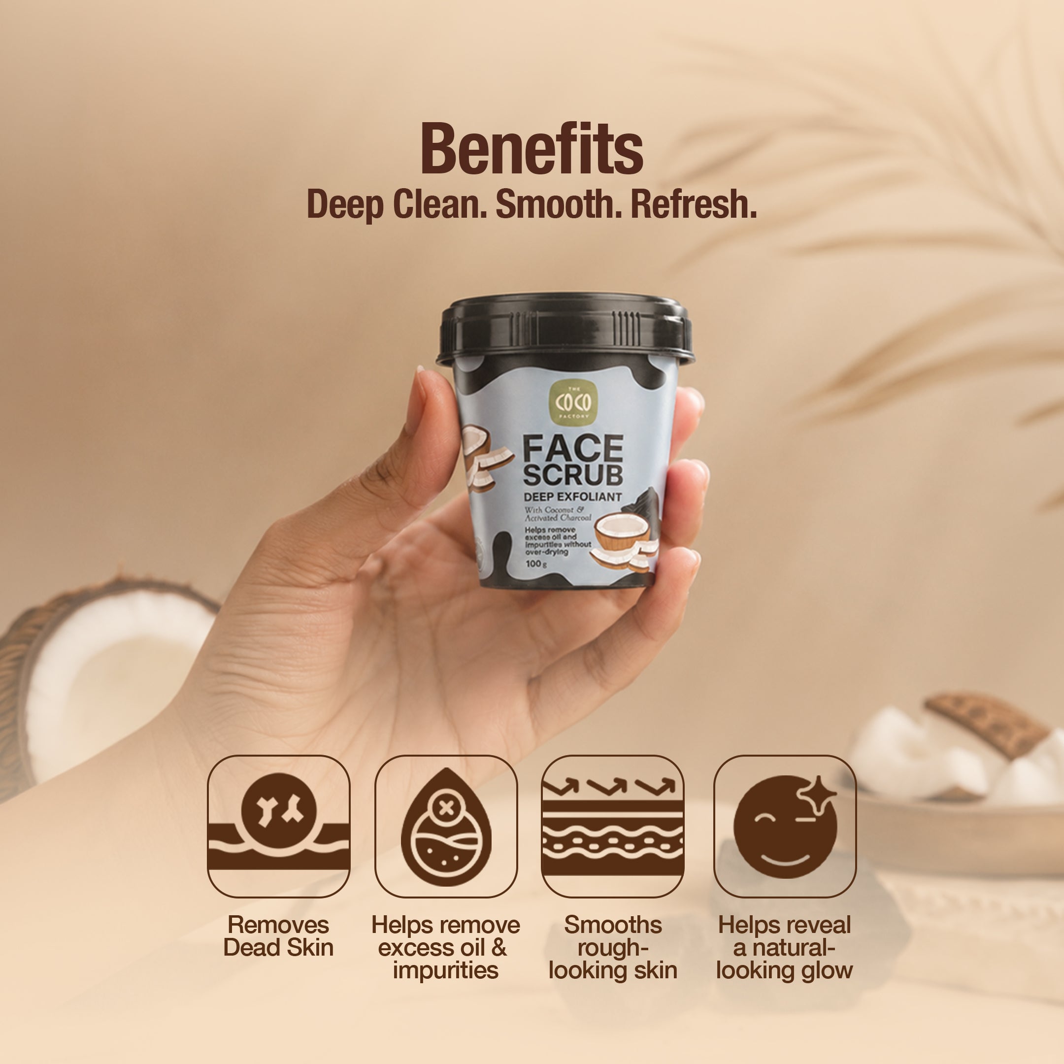 Coconut Charcoal Face Scrub