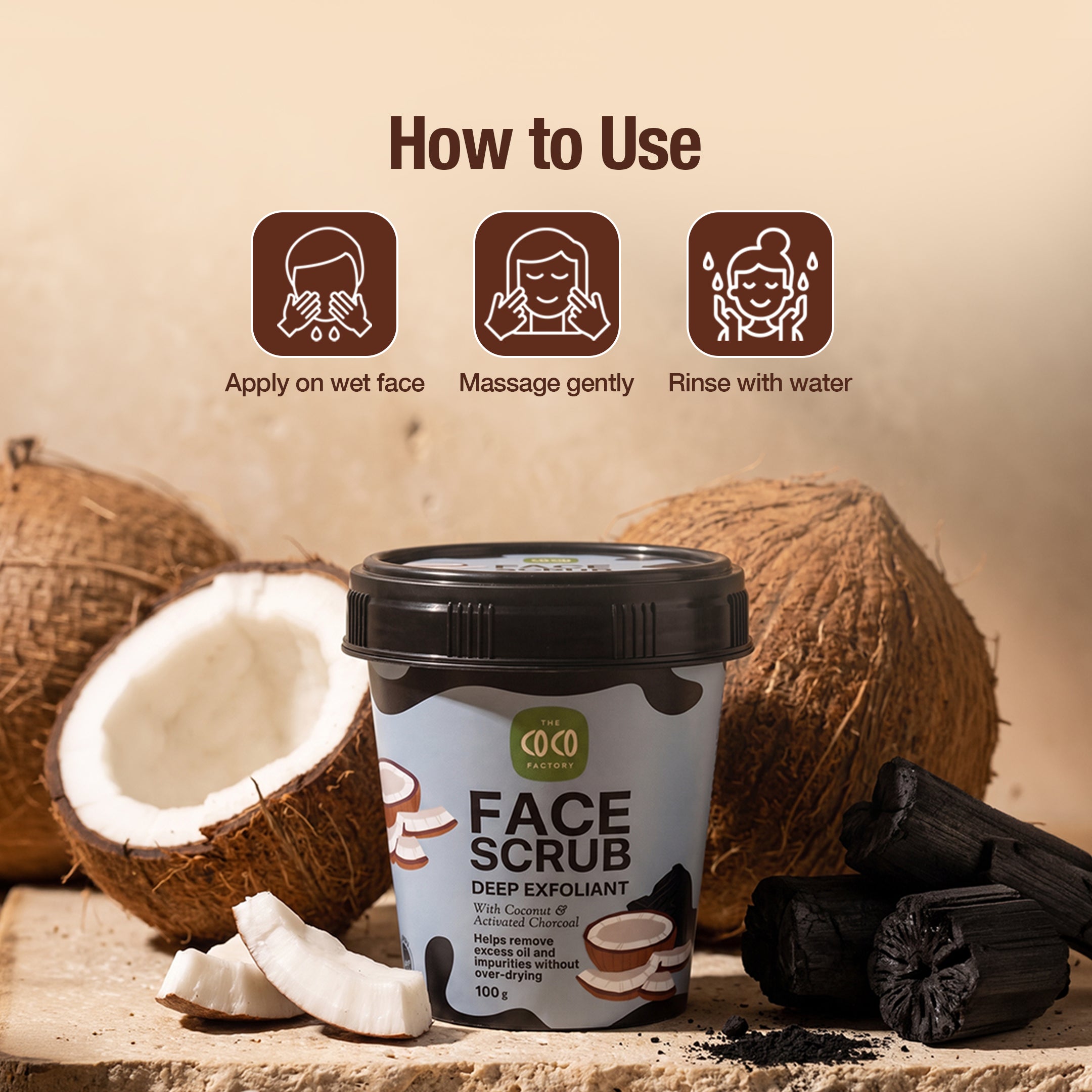 Coconut Charcoal Face Scrub