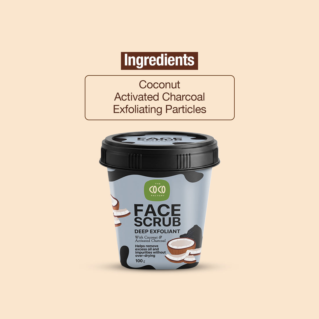 Coconut Charcoal Face Scrub