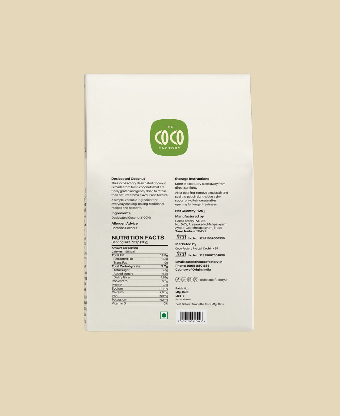 Desiccated Coconut Powder