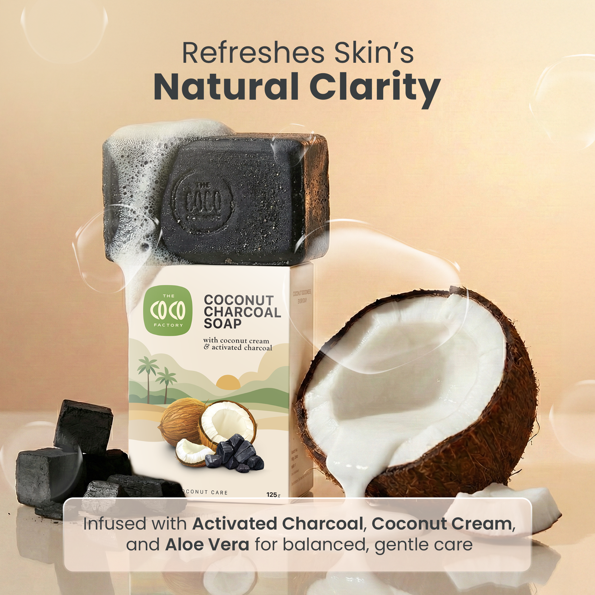 Coconut Charcoal Soap (Handmade)