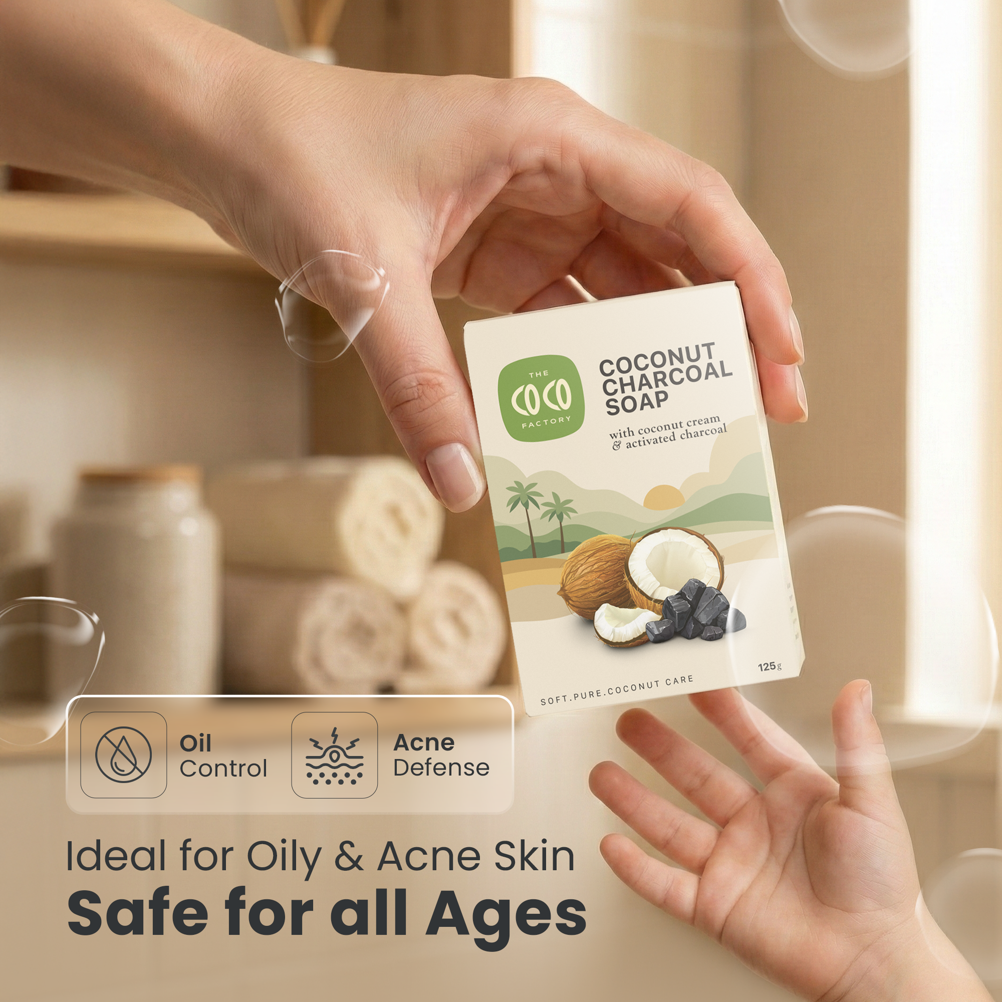 Coconut Charcoal Soap (Handmade)