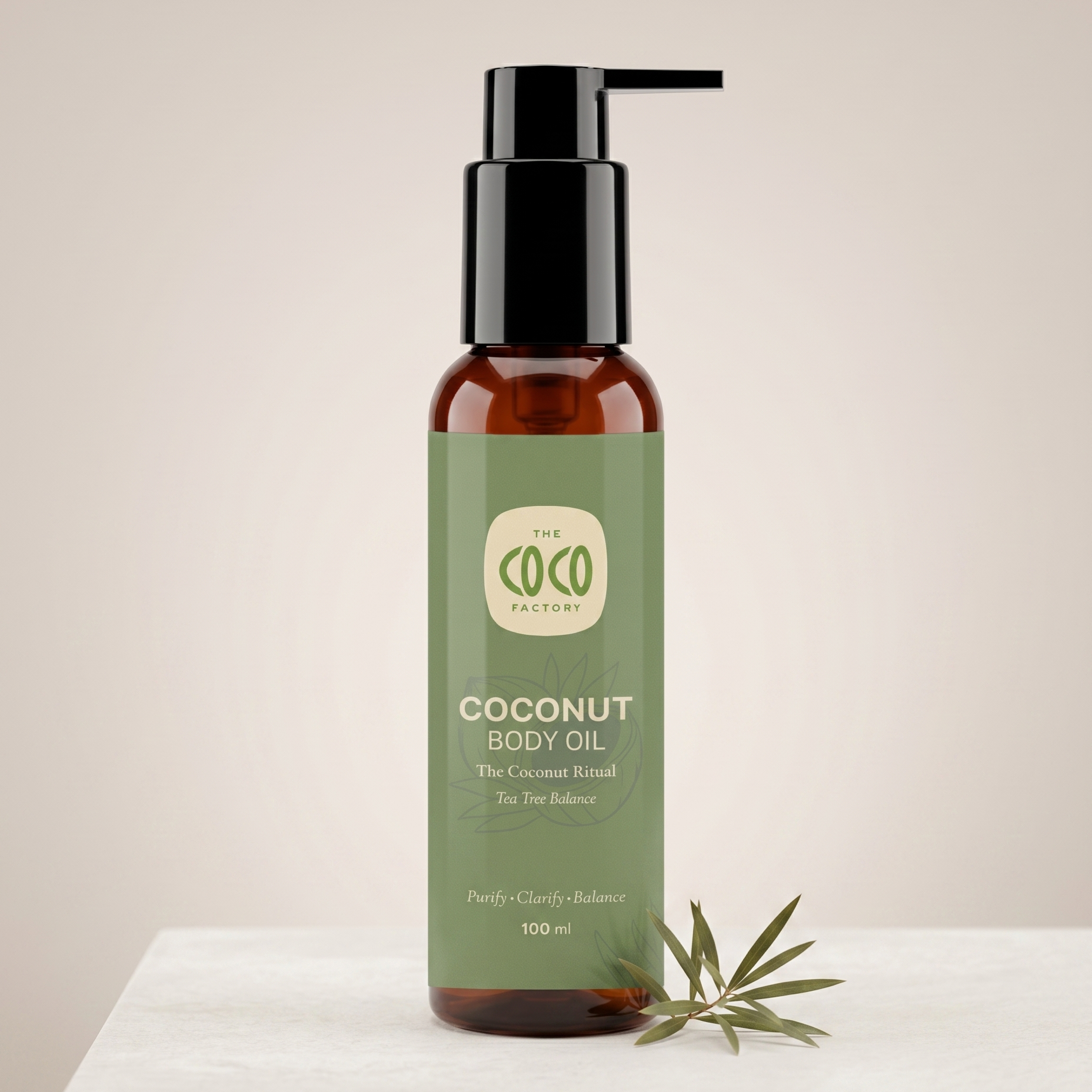 Body Oil – Virgin Coconut Oil + Tea Tree